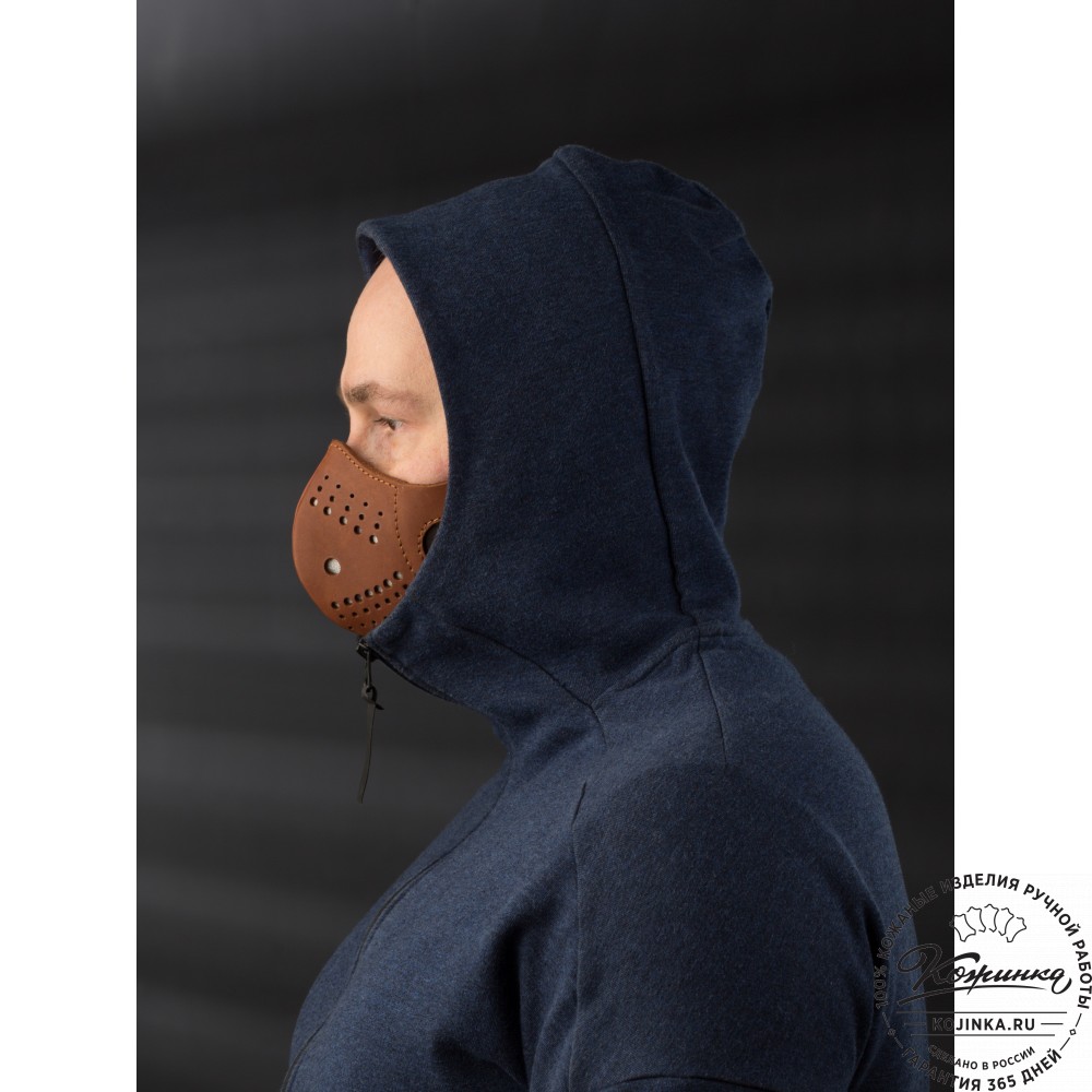 Кожаная маска Бионик (коричневая)