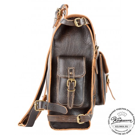 Кожаный ранец "Максимус 3" (коричневый эксклюзив)