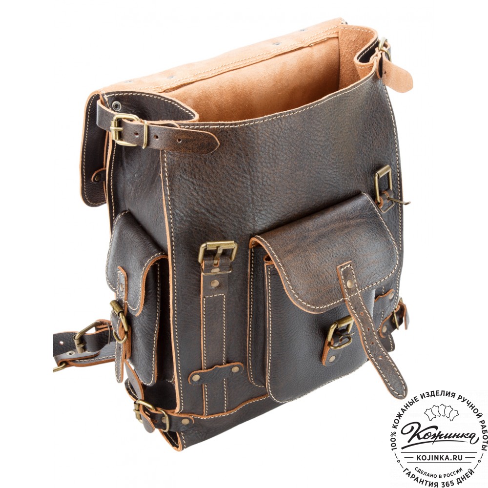 Кожаный ранец "Максимус 3" (коричневый эксклюзив)