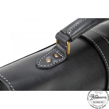 Мужской кожаный портфель "Премьер" (чёрный)