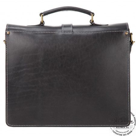 Мужской кожаный портфель "Премьер" (чёрный)