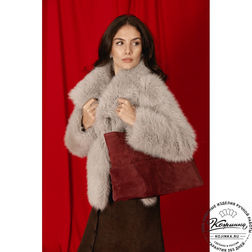 Кожаная женская сумка "Калипсо" (рыжая)