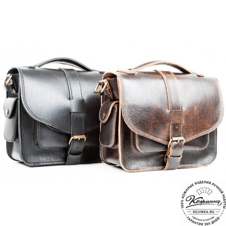 Кожаная  сумка "Виктория" (синий эксклюзив)