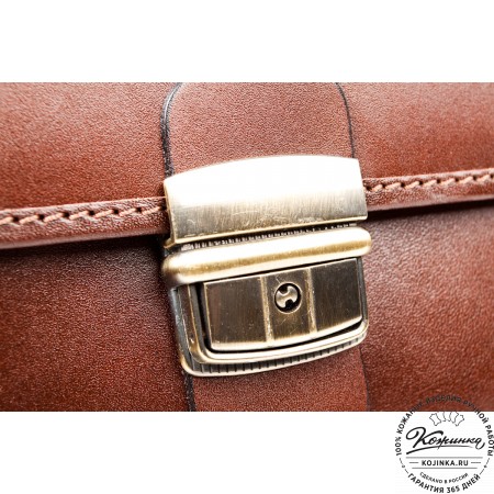 Кожаный деловой портфель "Адвокат-2" (коричневый)