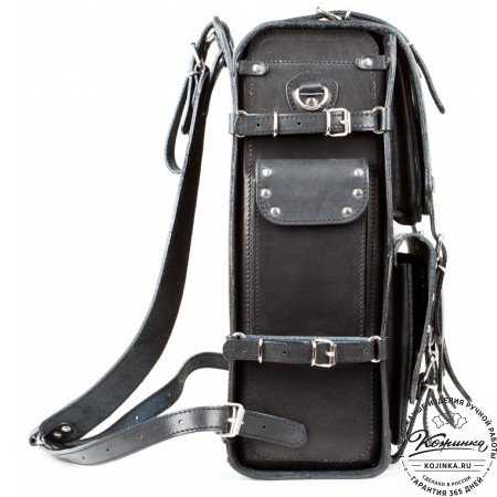 Мужской кожаный рюкзак "Легион-Харлей" (черный)