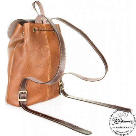Женский кожаный рюкзак "Жоли" (коричневый)