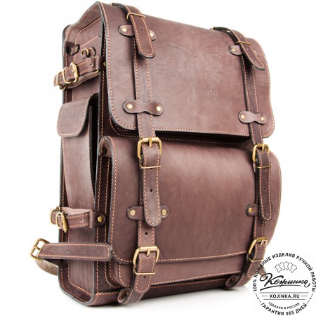 Мужской кожаный рюкзак "Легион" (коричневый)