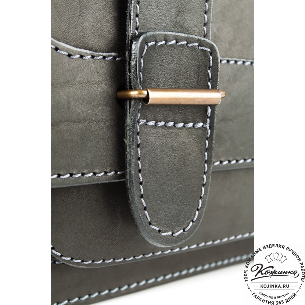 Кожаный портфель "Француз" (черный)