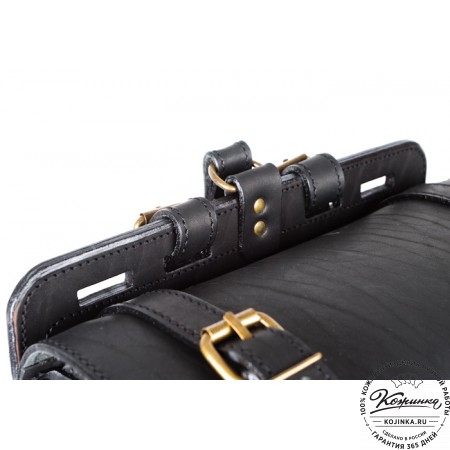 Мужской кожаный рюкзак "Легион" (чёрный)