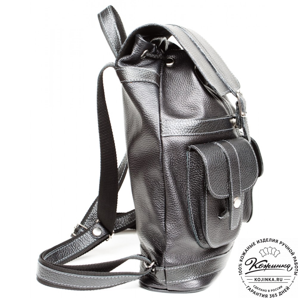 Кожаный рюкзак "Классика" (чёрный)