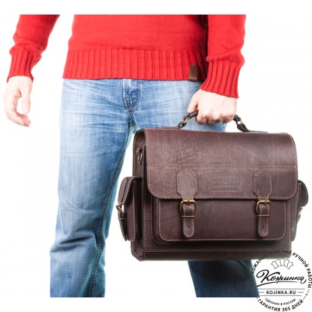 Кожаный портфель "Вояджер" (коричневый)