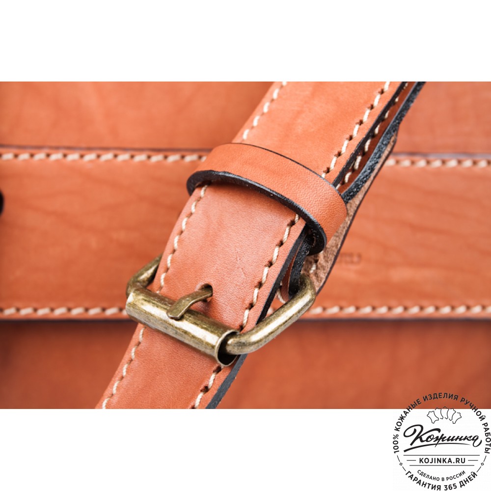 Кожаный портфель "Француз" (тёмно рыжий)