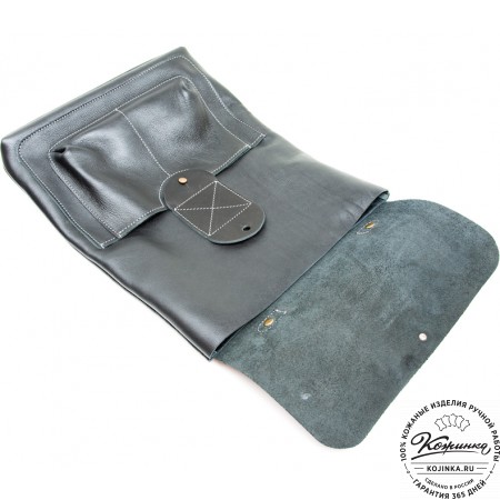 Кожаный рюкзак "Спэйс" (черный)