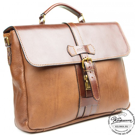 Кожаный портфель "Лайт" (коричневый)