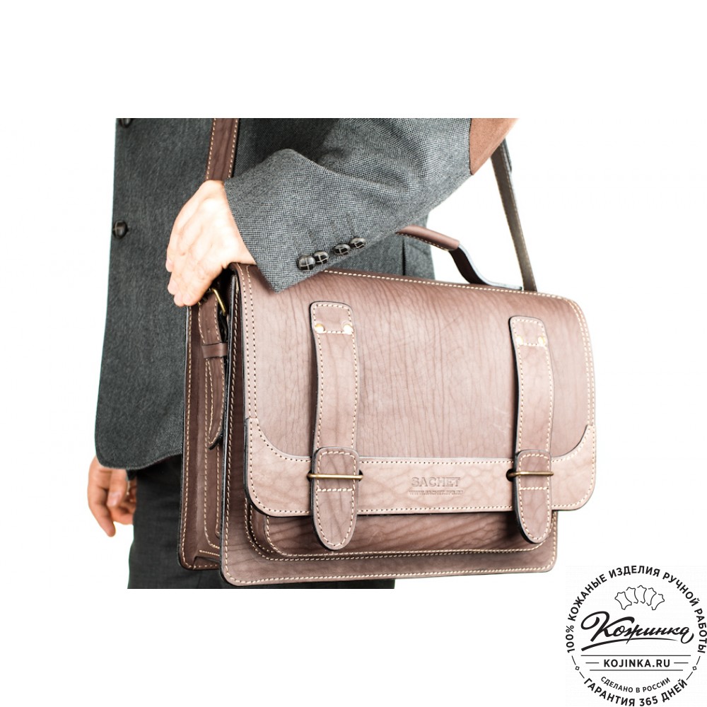 Кожаный портфель "Француз" (коричневый)