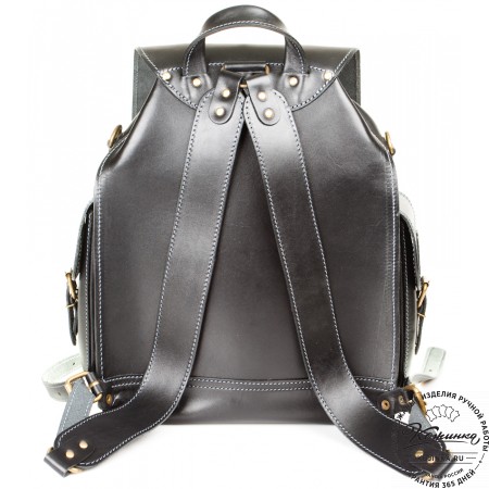 Кожаный рюкзак "Кэмэл" (чёрный)