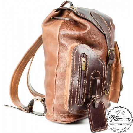 Кожаный рюкзак "Стиль 2" (коричневый)