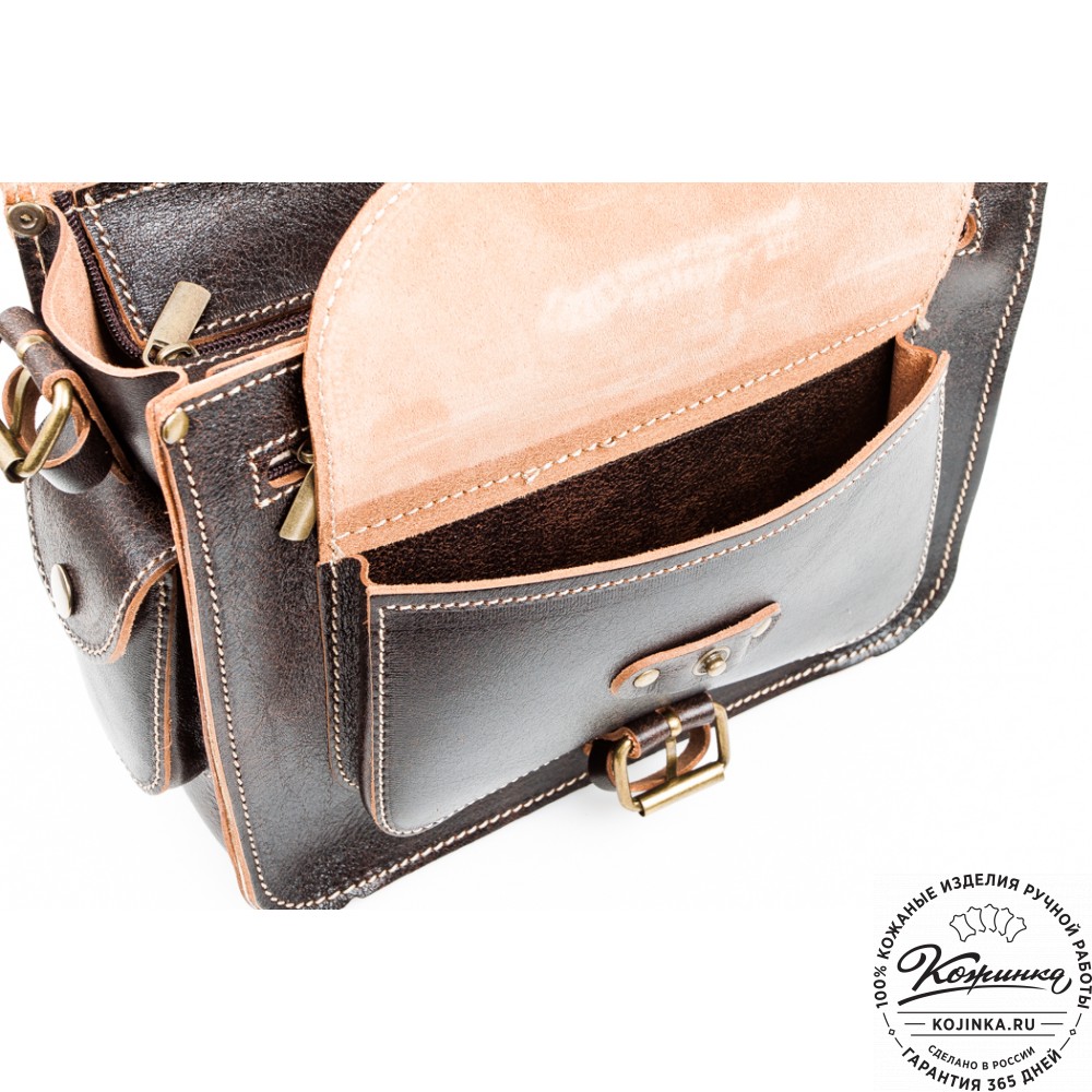 Кожаная  сумка "Виктория" (коричневый эксклюзив)