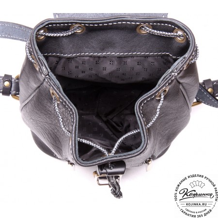 Женский кожаный рюкзак "Колибри" (черный)