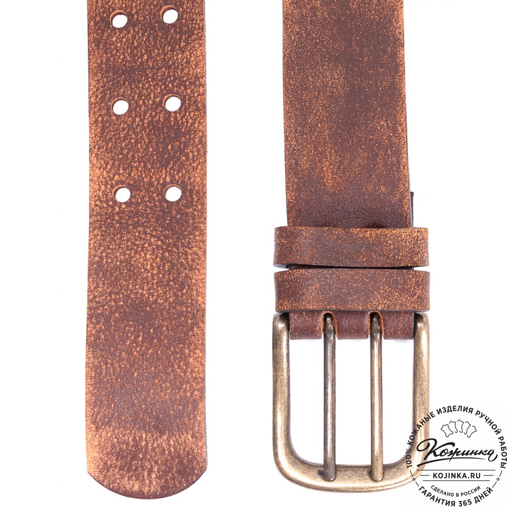 Кожаный мужской ремень "Адам" (эксклюзив)